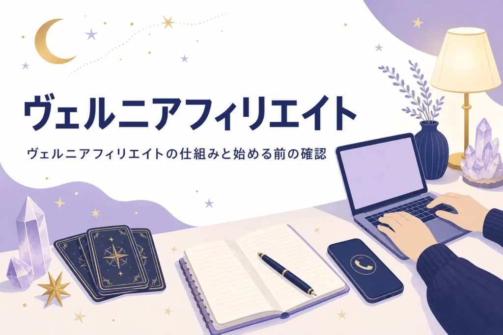 ヴェルニアフィリエイトの仕組みと始める前に確認することを紹介する記事のアイキャッチ